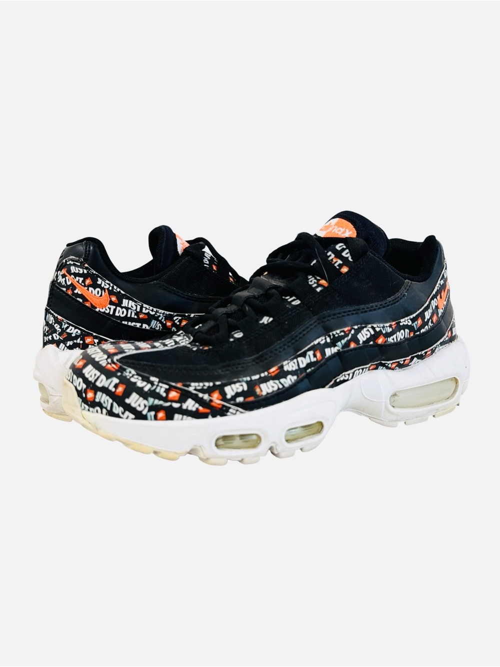 Nike Air Max 95 SE AV6246-001 Just Do It Sneaker Shoes Black/Orange Men’s Size 7